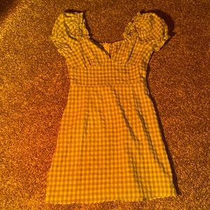 XS green shein pattern dress